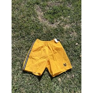 VTG New York Yankees Nylon Shorts Mens XXL Yellow Baseball NWT 2000
